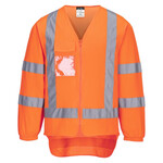 Hi-Vis X Back Zipped Vest Long Sleeve TTMC-W17 
