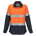 Womens Hi Vis Lightweight Contrast Shirt Long Sleeves