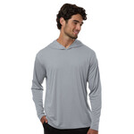 Mens Long Sleeve Hooded Tee Shirt