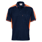 Polyester Cotton Panel Short Sleeve Polo Shirt