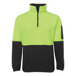 Mens Hi Vis Half Zip Polar Fleece