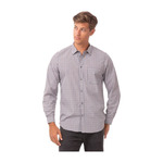 Mens Modern Gingham Long Sleeve Dress Shirt