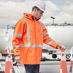 Mens Hi Vis X Back Heavy Duty Waterproof Jacket