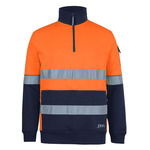 Mens 350G Hi Vis (D+N) Half Zip Trade Fleece