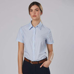 Womens Fine Stripe Short Sleeve Shirt