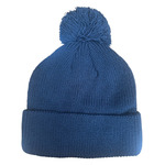 6 Seam Knitted Beanie W/- Pom Pom
