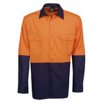 Mens Hi Vis 155 GSM Cotton Twill Shirt