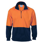 Mens HiVis Two Tone Half Zip Polar Fleece