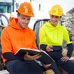 Unisex Hi-Vis Two Tone Water Resistant Fleece Hoodie
