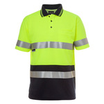 Mens Hi Vis Short Sleeve Day and Night Trad Polo