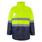 Mens Hi Vis (D+N) Long Line Jacket