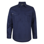 Mens Long Sleeve 190G Close Front Work Shirt