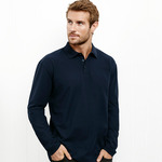 Mens Crew Long Sleeve Polo