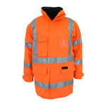 Hi Vis "X" Back "6 in 1" Rain Jacket Biomotion Tape