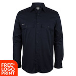 Mens Long Sleeve Stretch Work Shirt