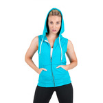 Womens Junior Heather Sleeveless Zip Hoodies - Greatness Range