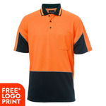 Mens Hi Vis Short Sleeve Gap Polo