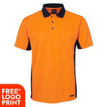 Mens Hi Vis Short Sleeve Sport Polo