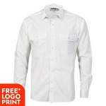 Mens Polyester Cotton Work Long Sleeve Shirt