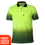HiVis Sublimated Diamond Plate Polo