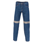 Taped Denim Stretch Jeans